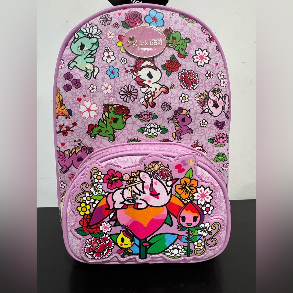 Tokidoki Unicorno and Friends Floral Mini Backpack - Picture 3 of 10